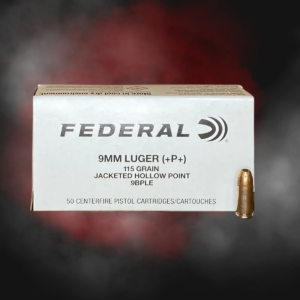 9mm (+P+) 115gr JHP Federal - 50 Rounds