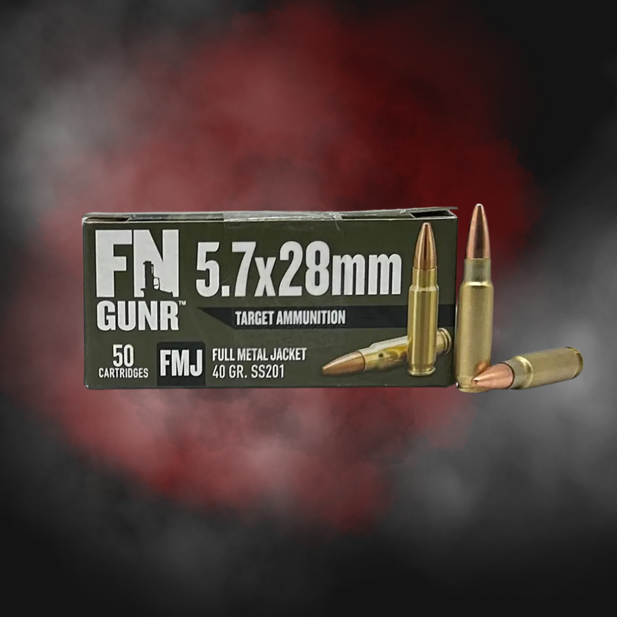 5.7X28 40G FN GUNR SS201 FMJ - 50 Rounds