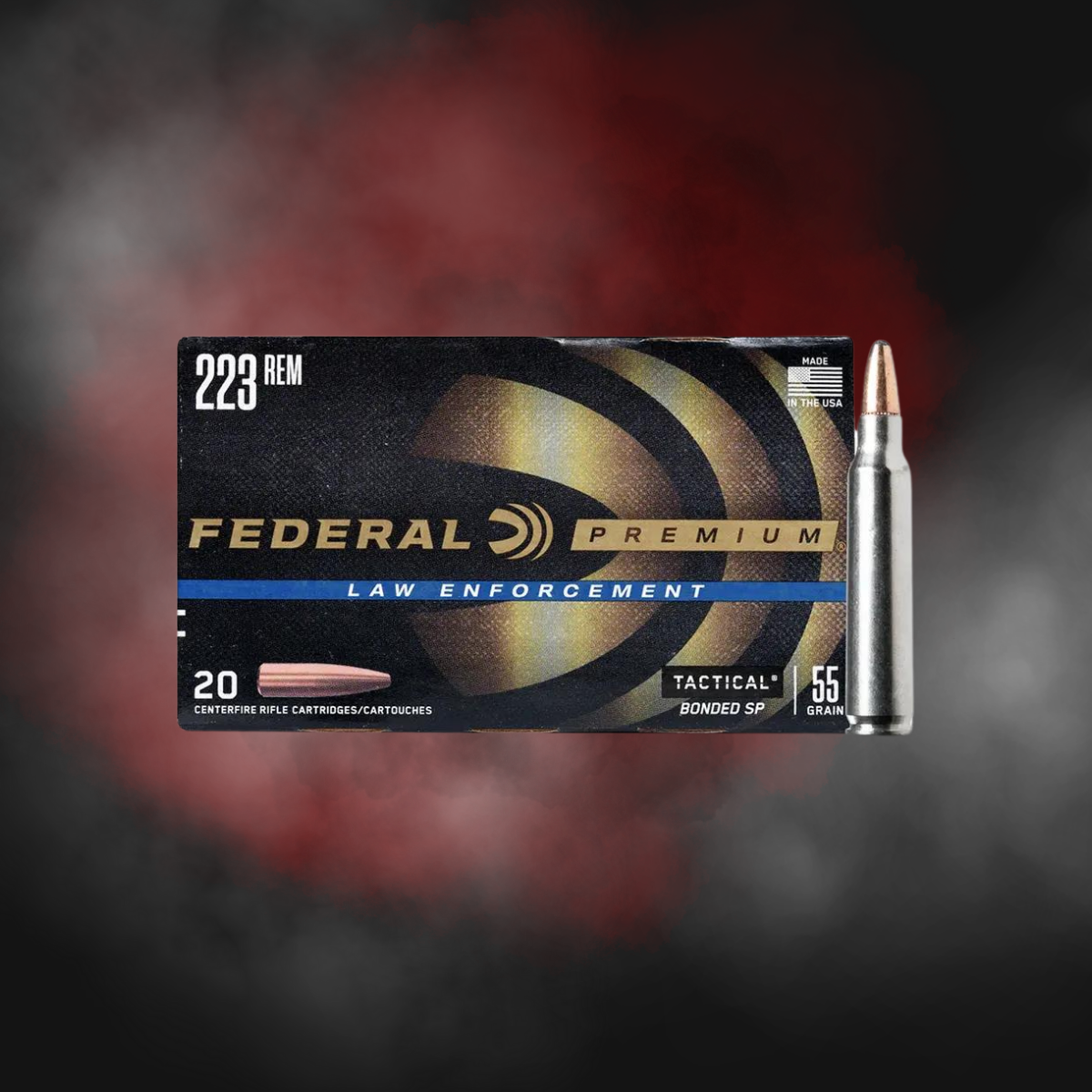 .223 REM 55GR Federal Tactical Bonded LE223T1 - 100 Rounds