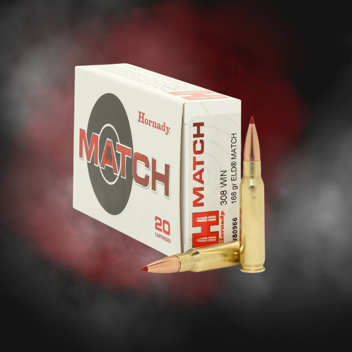 .308 Win 168gr ELD Hornady Match - 20 Rounds
