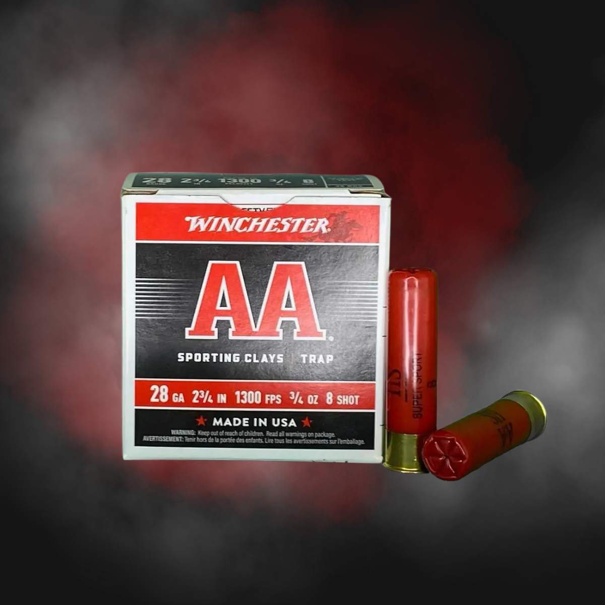 28 Gauge 2-3/4" #8 AA Super Sport 3/4oz Winchester - 25 Rounds