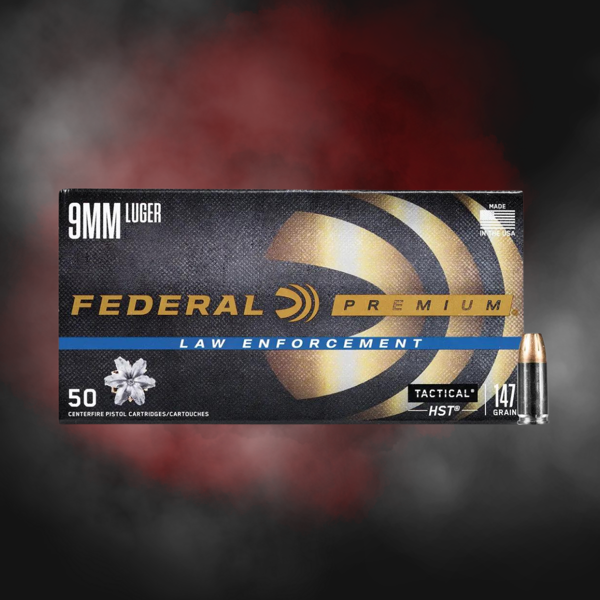 9MM 147GR Federal Premium Tactical HST JHP P9HST2 (50 rounds)